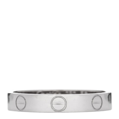 Cartier 18K White Gold 3.5mm LOVE Wedding Band Ring 56 7.5 1 of 4