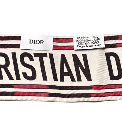 Christian Dior Silk Palm Tree Mitzah Scarf Fantasie Fond Rouge 3 of 4