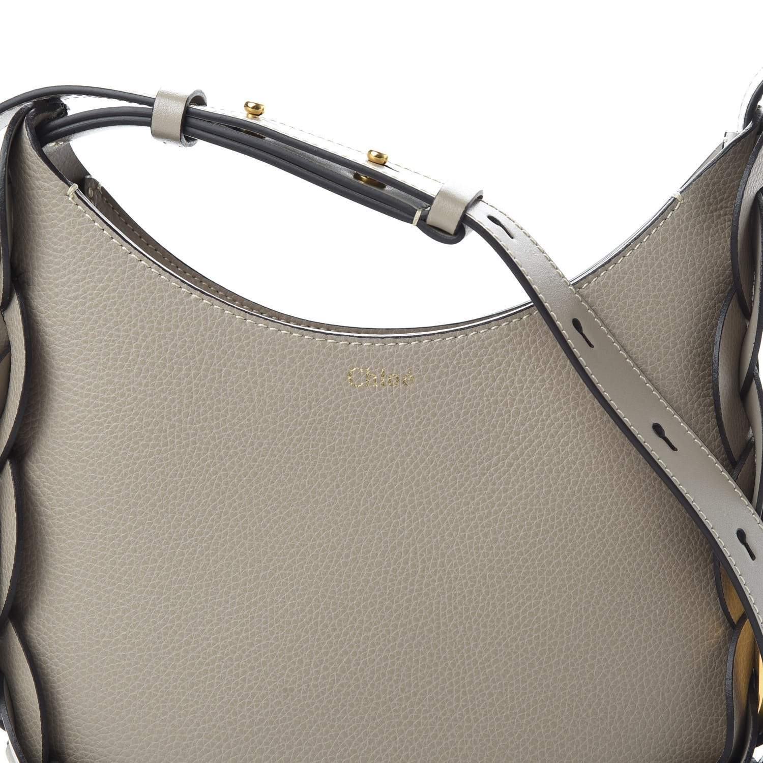 Chloe Small Grain Smooth Calfskin Small Darryl Hobo Motty Grey 9 of 11