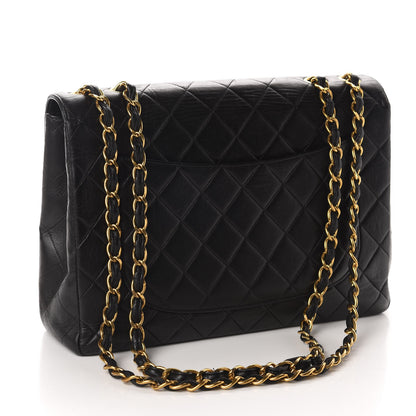 Chanel Lambskin Quilted Jumbo Single Flap Black 1 of 11
