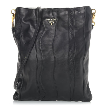 Prada Nappa Stripes Crossbody Bag Black 1 of 9