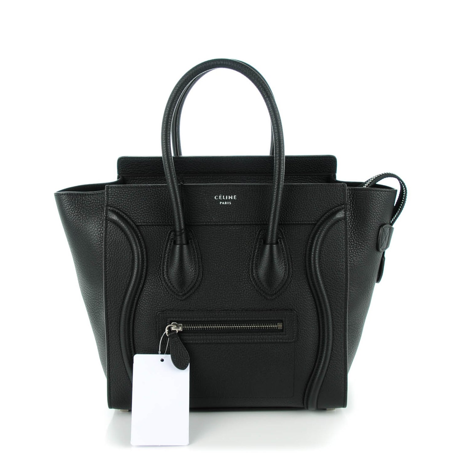Drummed Calfskin Micro Luggage Black