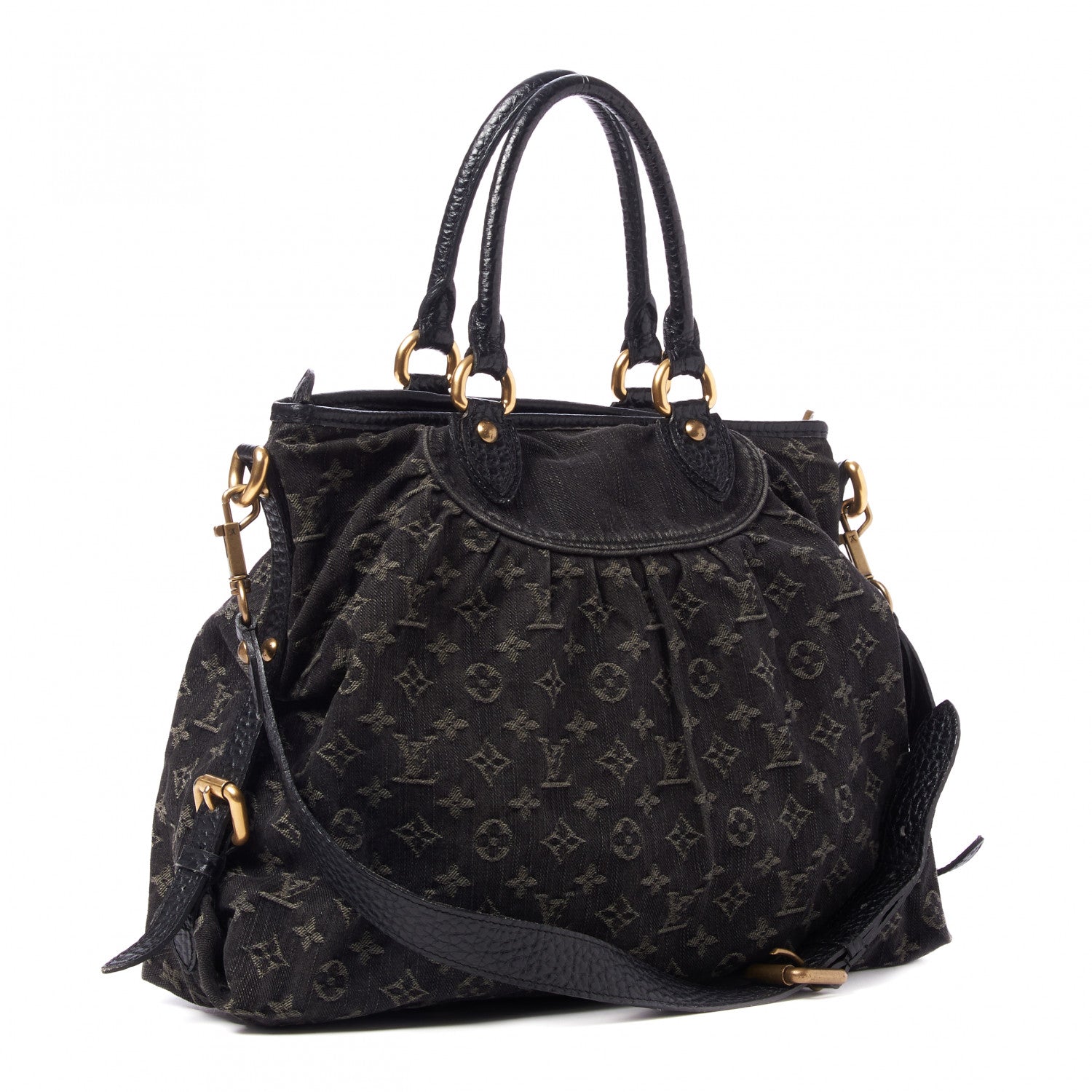 Louis Vuitton Denim Neo Cabby MM Black 3 of 8
