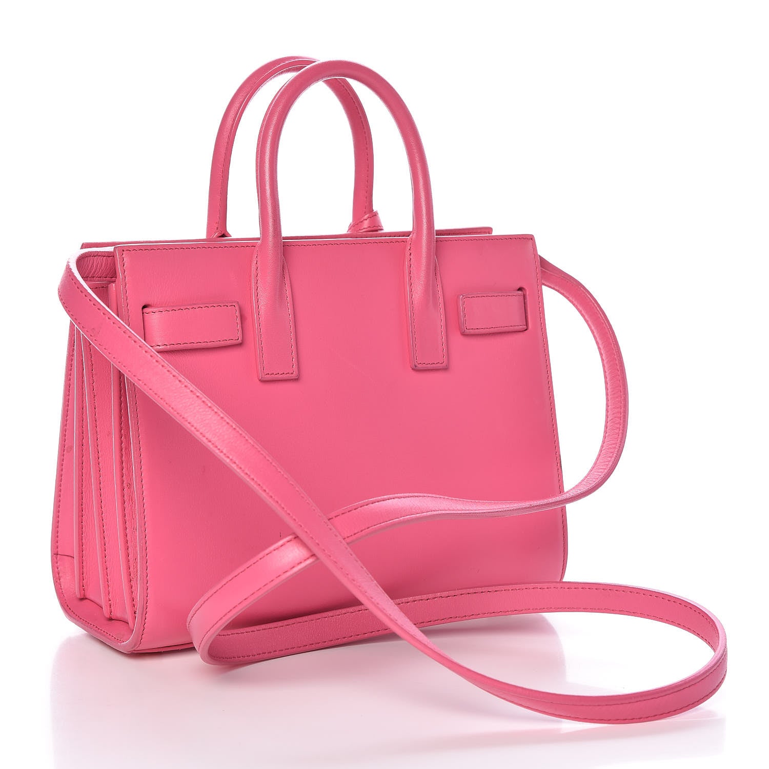 Saint Laurent Calfskin Nano Sac De Jour Lipstick Fuchsia 3 of 9