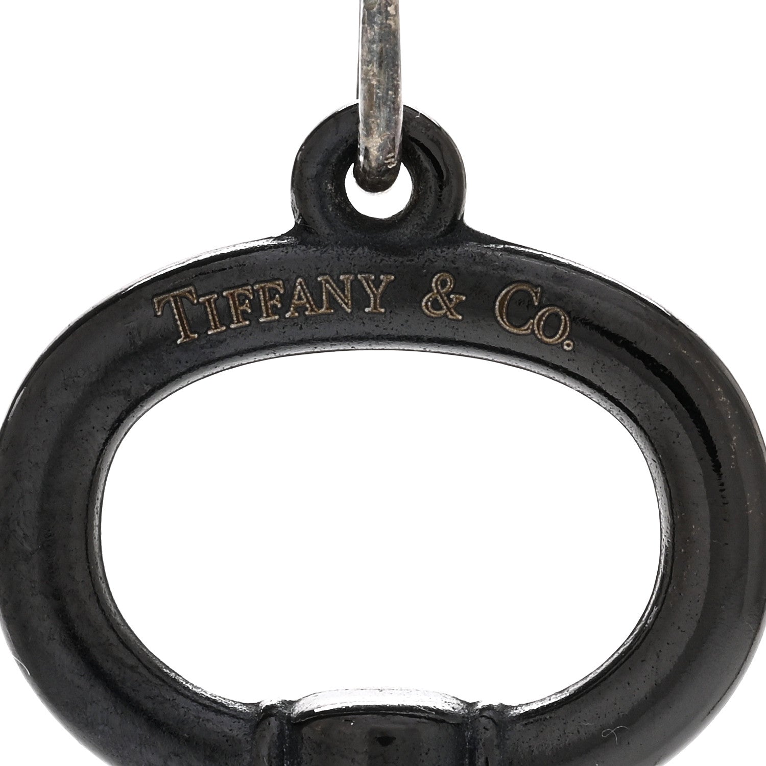 Tiffany Black Titanium Oval Key Pendant 3 of 3