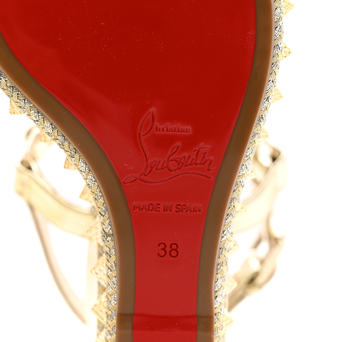 Specchio Vintage Pyraclou 110 Wedge Sandals 38 Gold