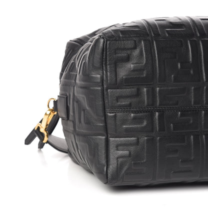 Fendi Nappa FF 1974 Embossed Small Boston Black 5 of 11