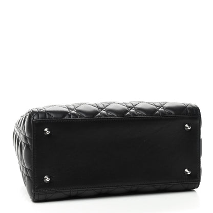 Christian Dior Lambskin Cannage Medium Lady Dior Black 4 of 9