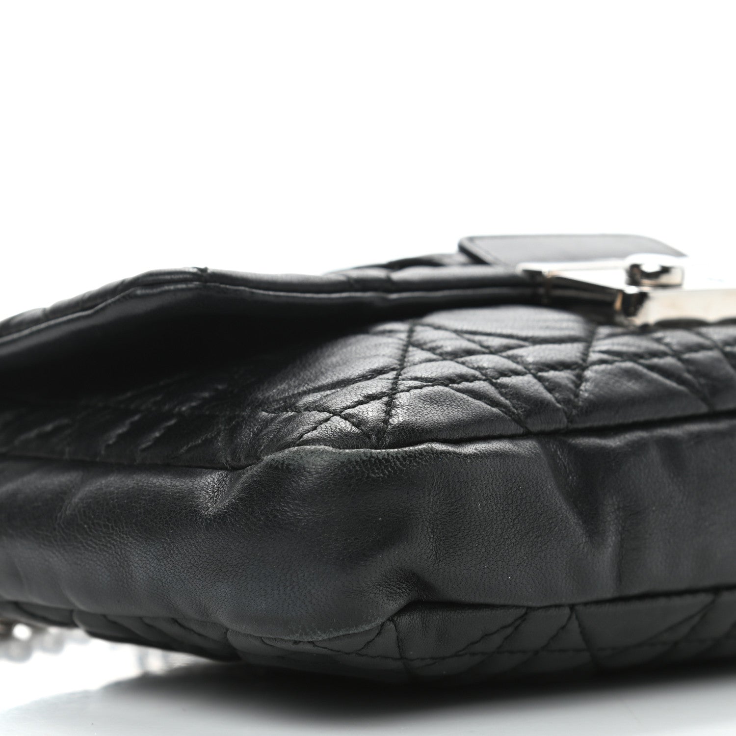Christian Dior Lambskin Cannage New Lock Pouch Black 8 of 11