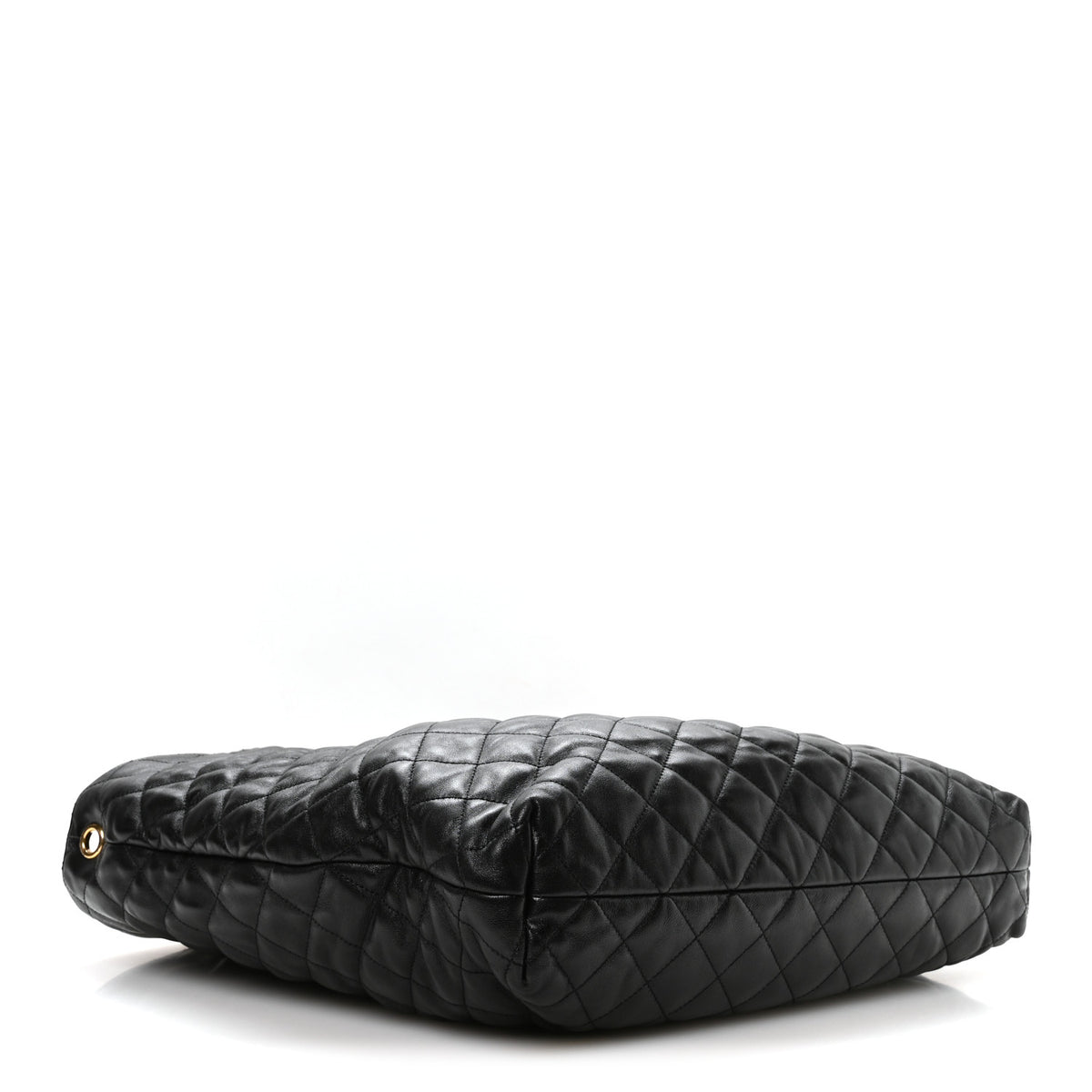 Lambskin Quilted Maxi Icare Shopping Tote Black