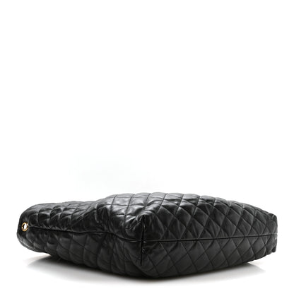 Saint Laurent Lambskin Quilted Maxi Icare Shopping Tote Black 4 of 10