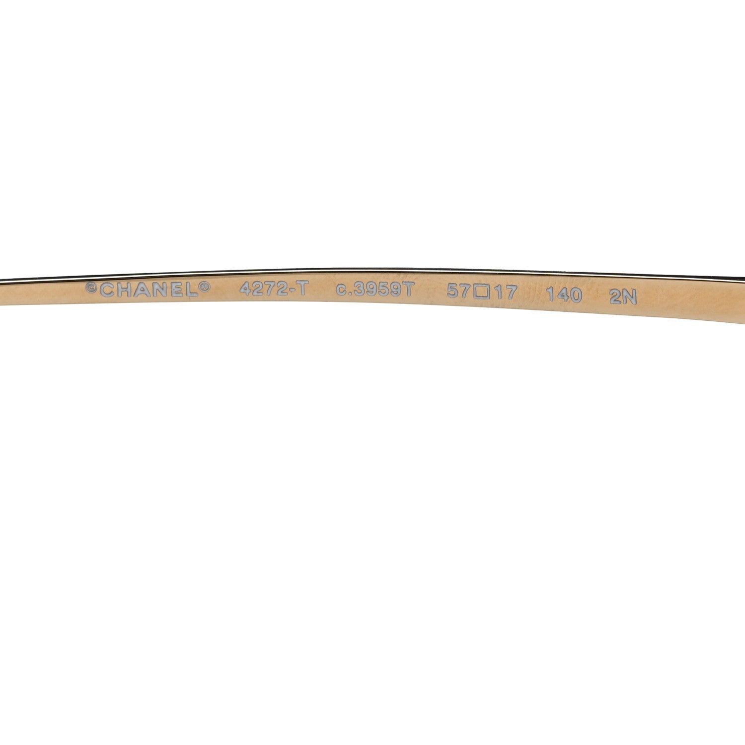 Chanel Titanium CC Pilot Aviator Sunglasses 4272-T Gold 5 of 8