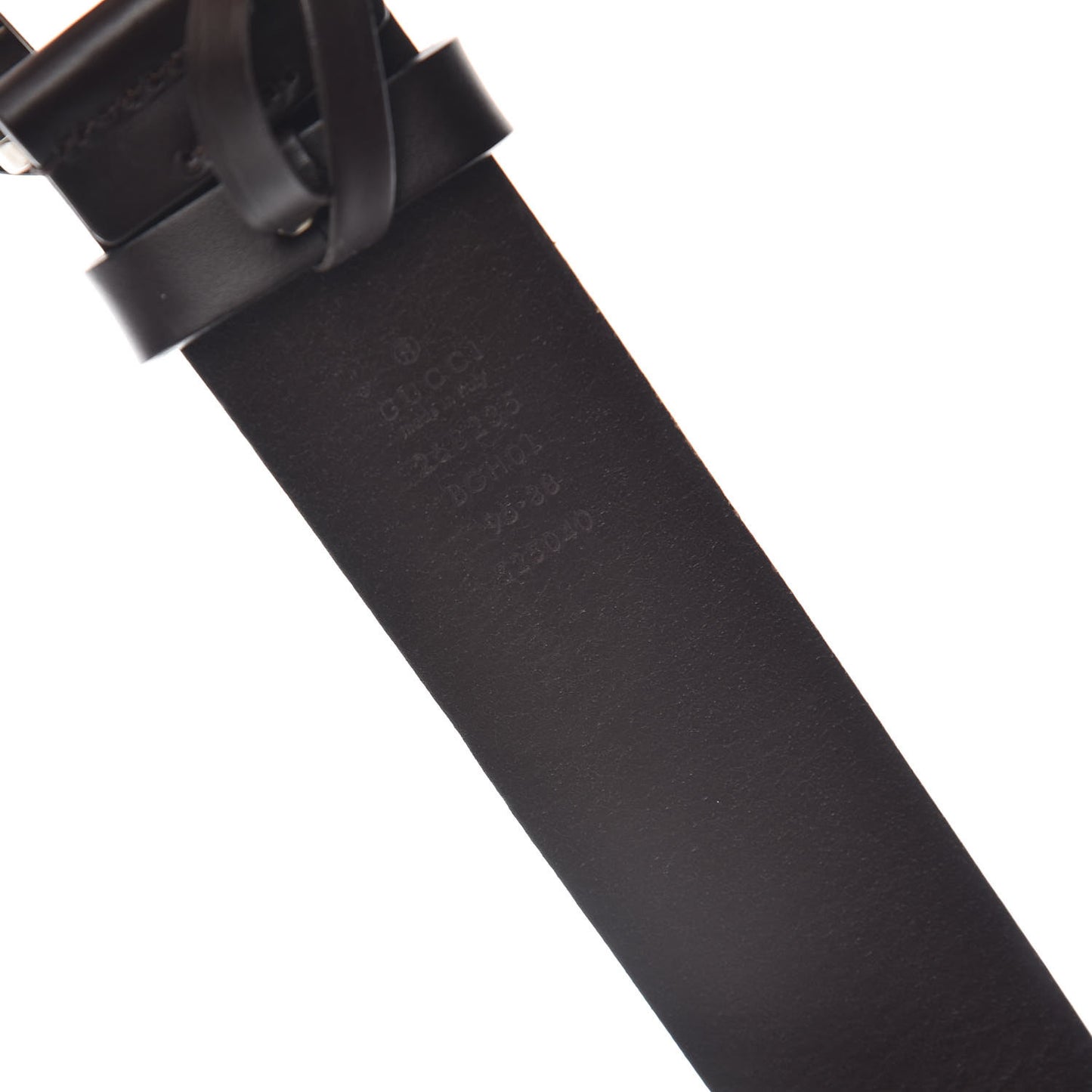 Calfskin Wood Interlocking G Belt 95 38 Brown