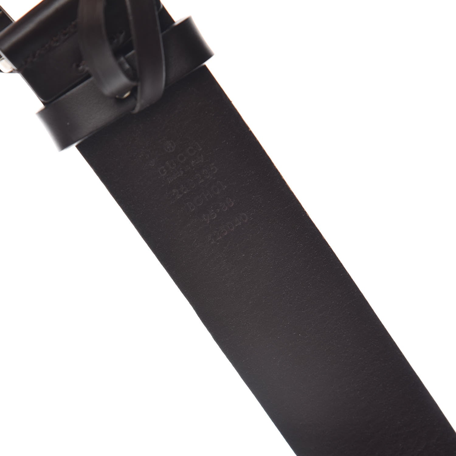 Gucci Calfskin Wood Interlocking G Belt 95 38 Brown 4 of 9