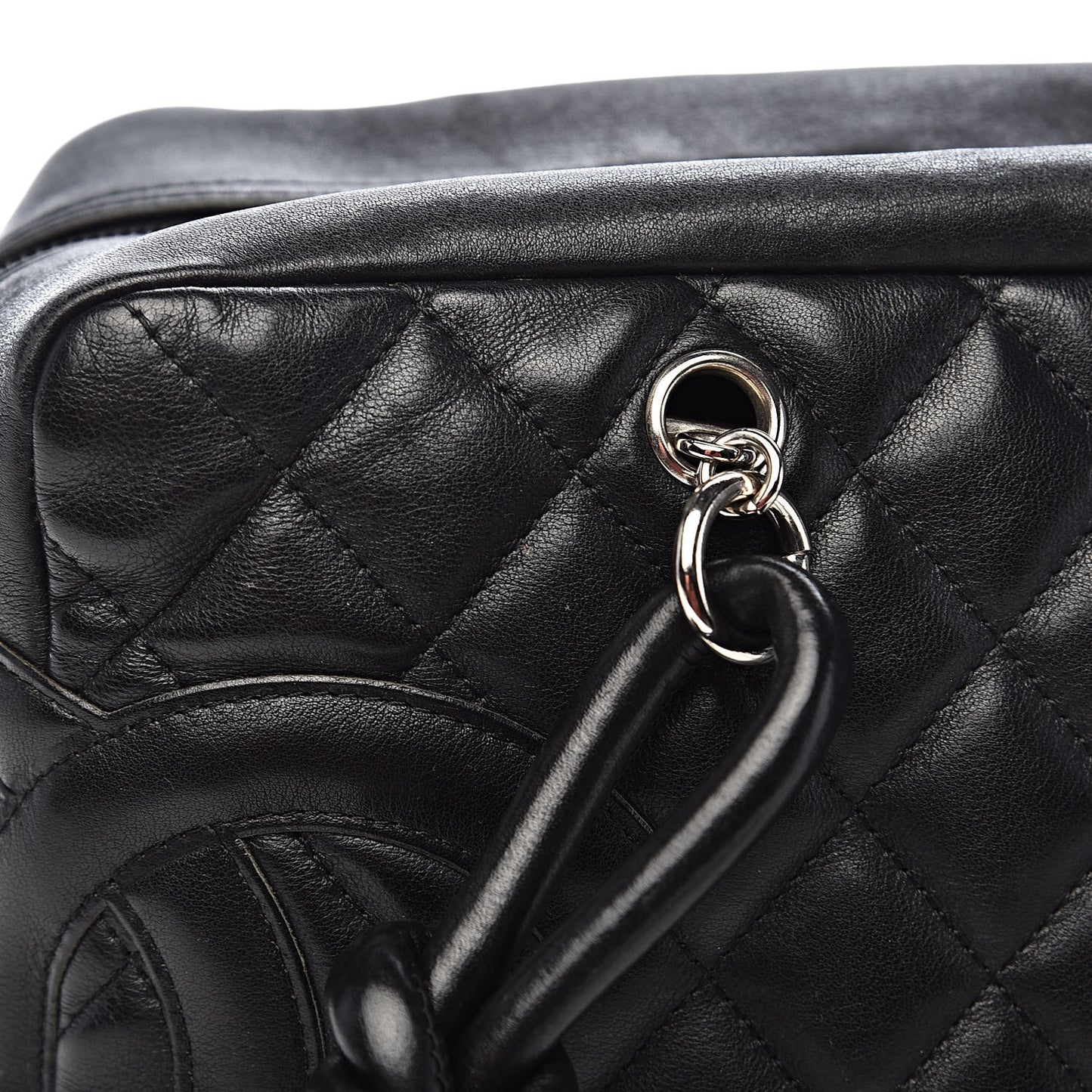 Calfskin Quilted Large Cambon Bowler Black