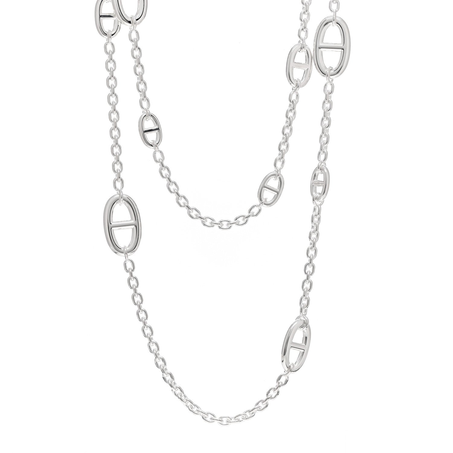 Hermes Sterling Silver Farandole Necklace 120 1 of 5