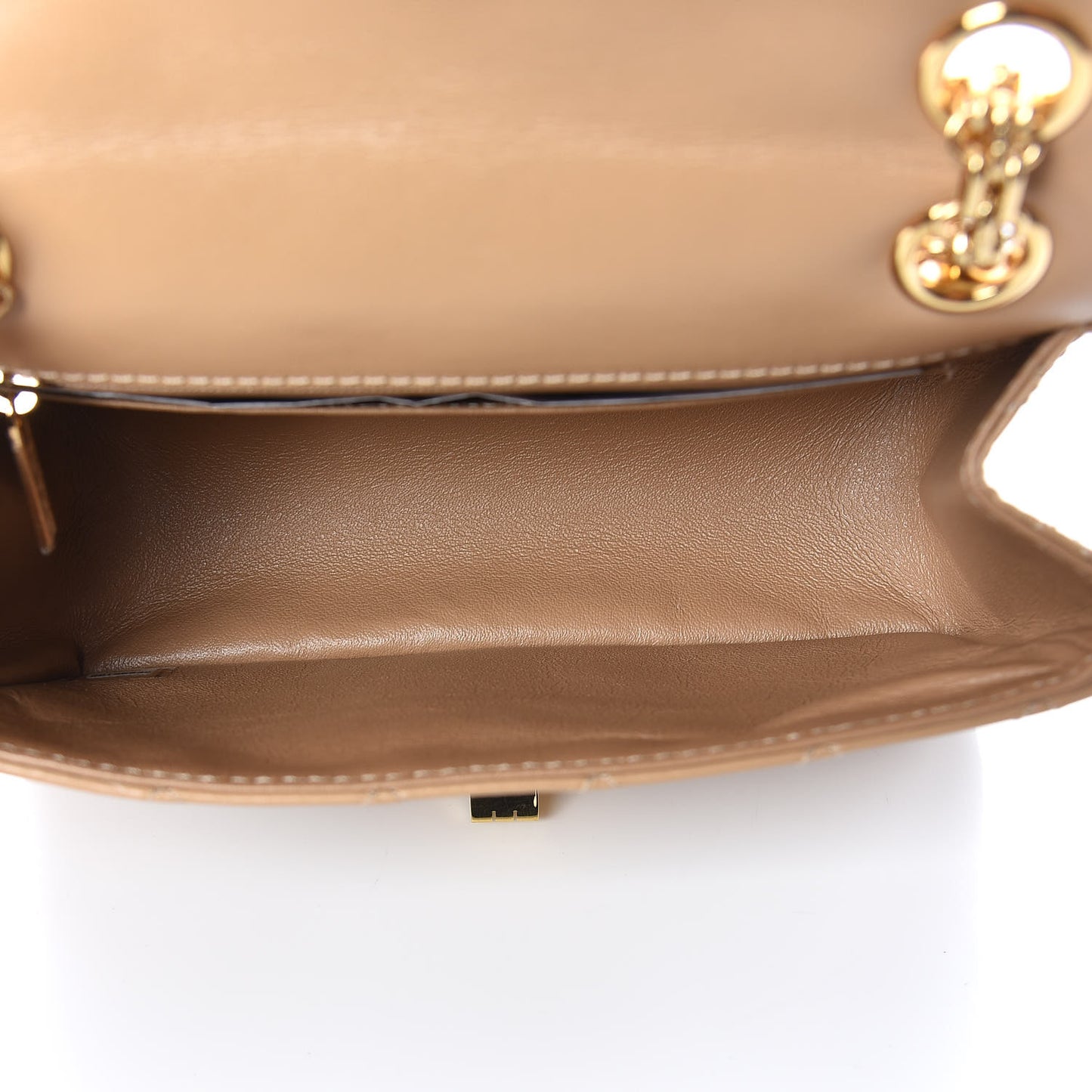 Aged Calfskin Quilted 2.55 Reissue Mini Flap Beige