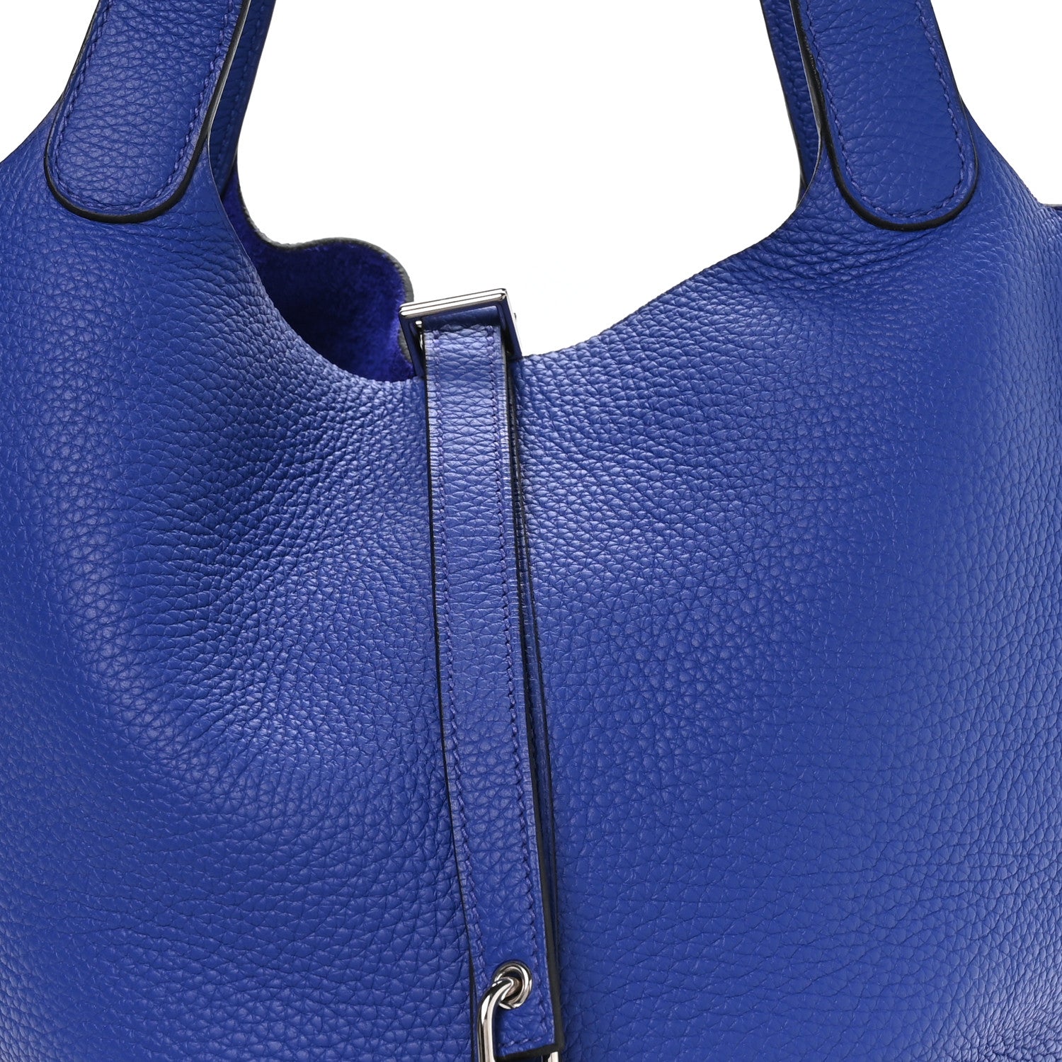 Hermes Taurillon Clemence Picotin Lock 18 PM Bleu Electrique 7 of 12