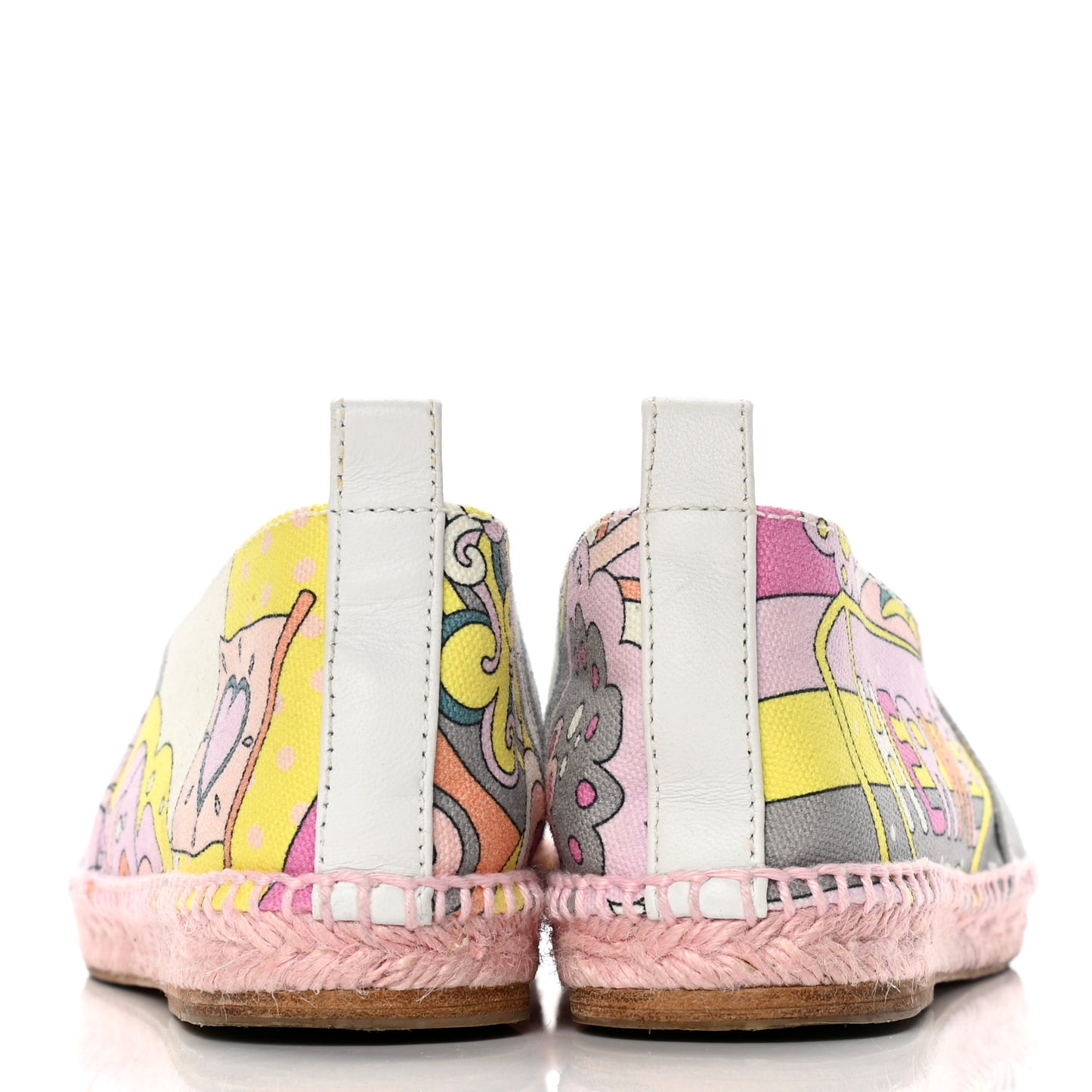 Printed Canvas Womens Espadrilles 35 Multicolor