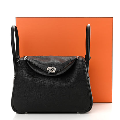Hermes Taurillon Clemence Lindy 26 Black 12 of 12