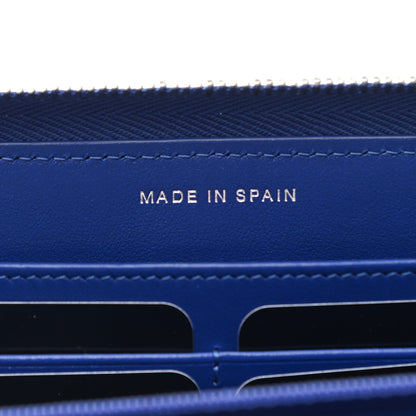 Chanel Caviar Quilted Large Gusset Zip Around Wallet Blue 7 of 9