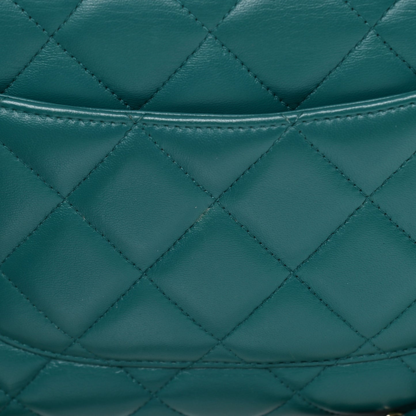 Lambskin Quilted Small Trendy CC Flap Dual Handle Bag Green