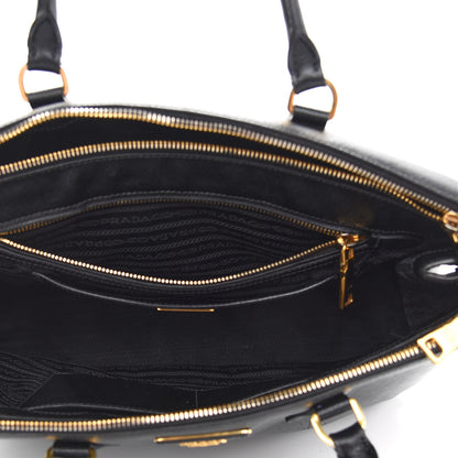 Prada Saffiano Large Galleria Double Zip Tote Black 4 of 13