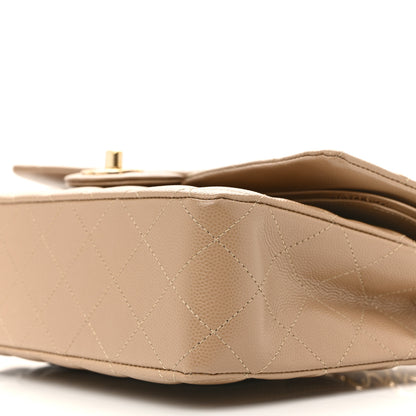 Chanel Caviar Quilted Medium Double Flap Dark Beige 10 of 12