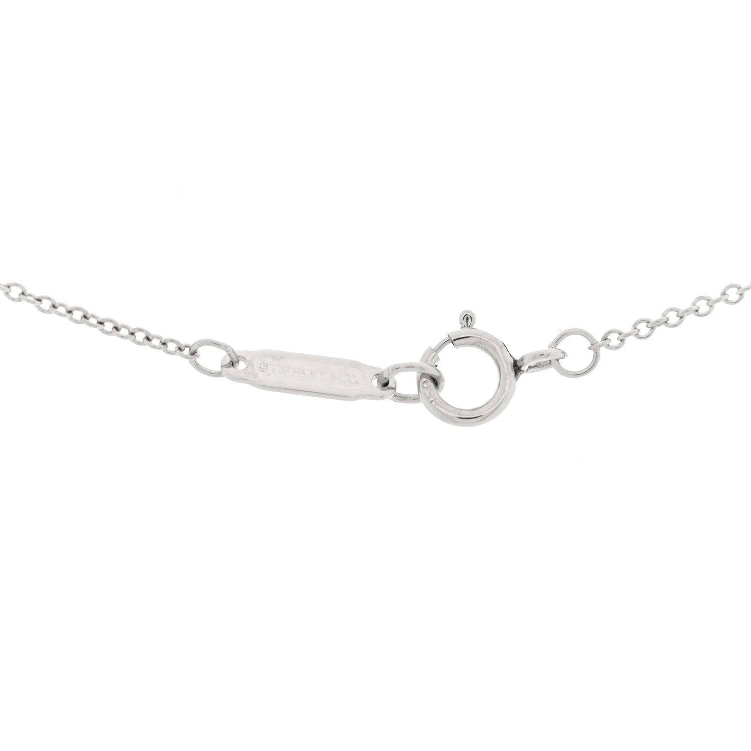 Tiffany Platinum Diamond .33ct Solitaire Pendant Necklace 4 of 4