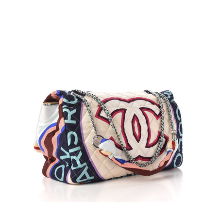 Chanel Fabric Quilted Printed XXL Flap Multicolor 3 of 11