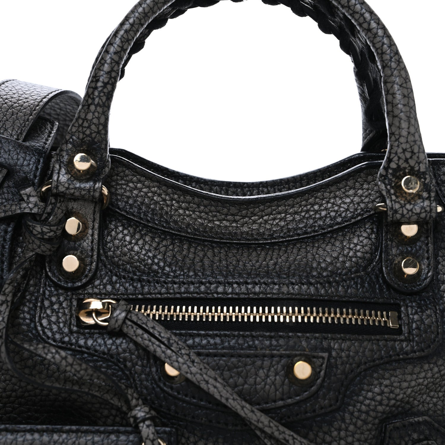 Balenciaga Grained Calfskin Classic Gold Hardware Mini City Ombre Grey Gradient 8 of 12