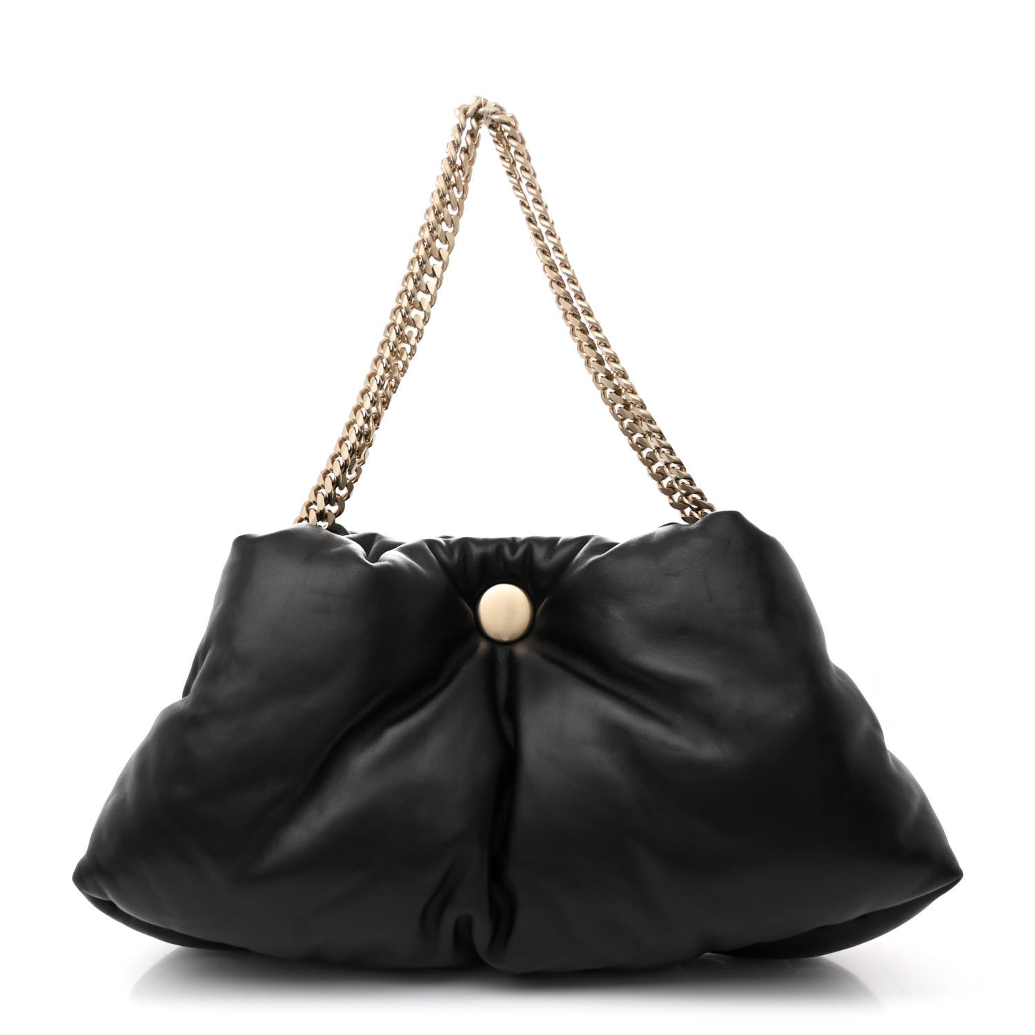 Proenza Schouler Lambskin Puffy Tobo Chain Shoulder Bag Black 1 of 11