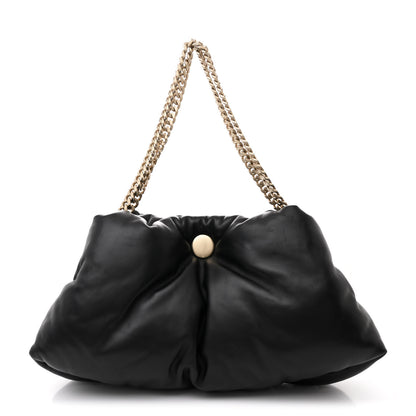 Proenza Schouler Lambskin Puffy Tobo Chain Shoulder Bag Black 1 of 11