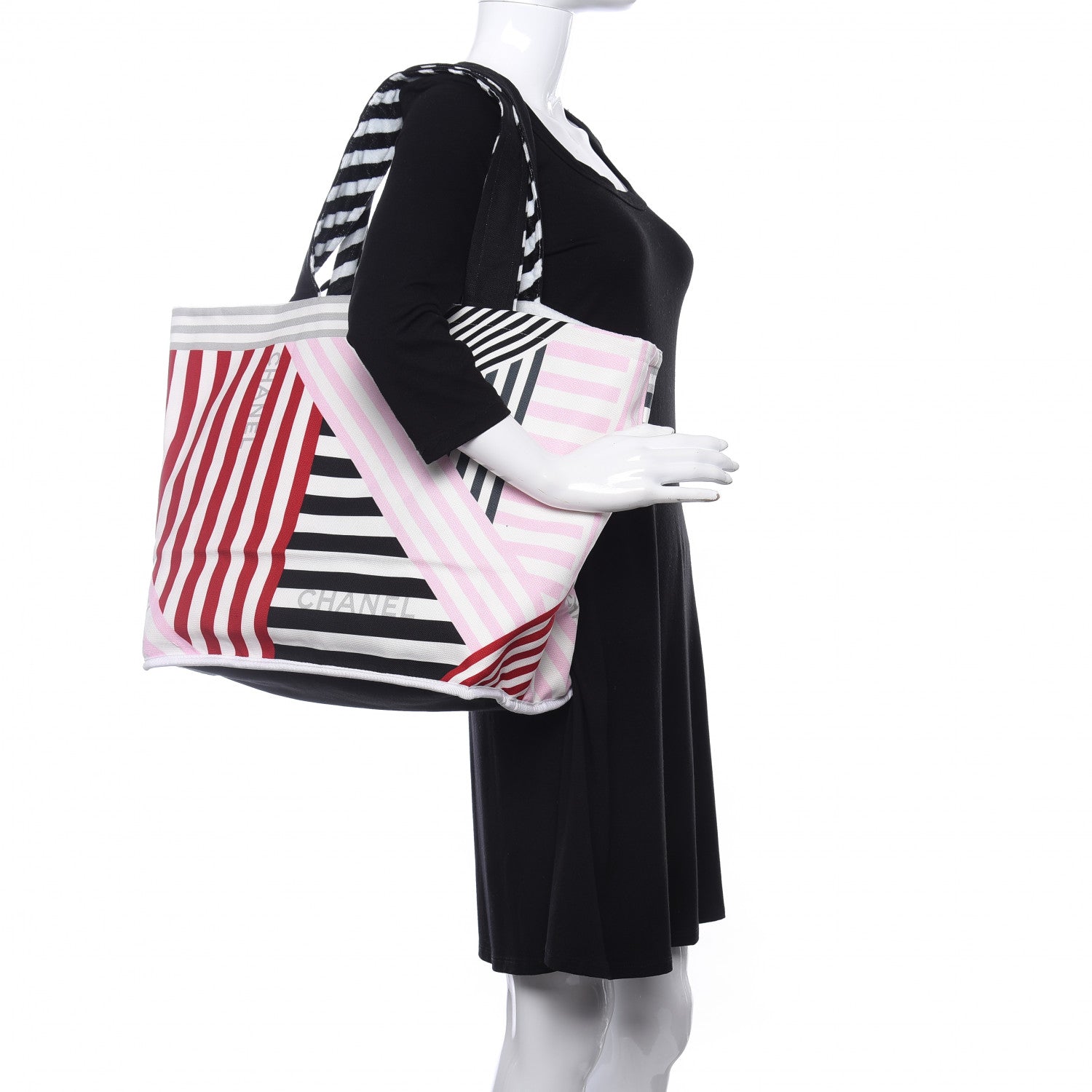 Chanel Terry Cloth Cotton La Pausa Bay Reversible Beach Tote 2 of 13