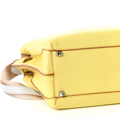 MCM Grained Calfskin Medium Milla Tote Custard Yellow 7 of 9