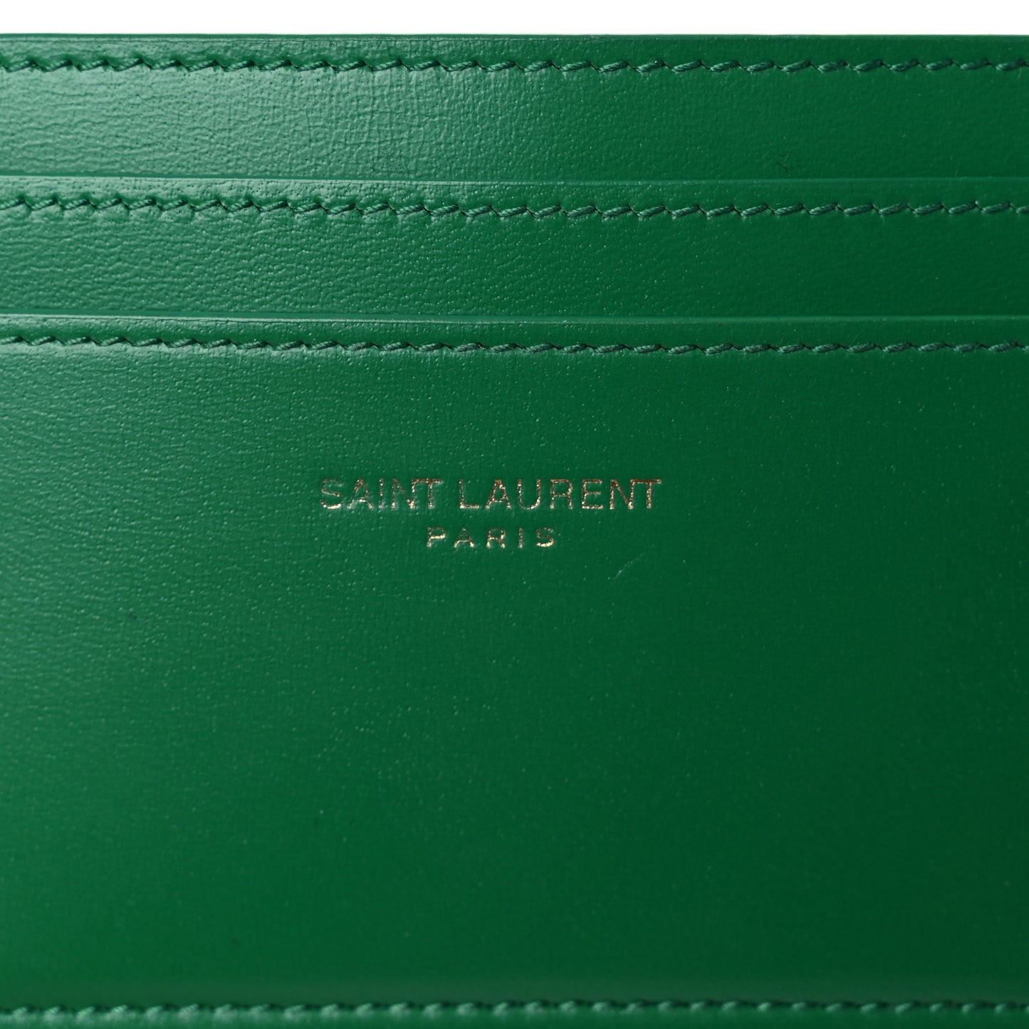 Calfskin Credit Card Case Green