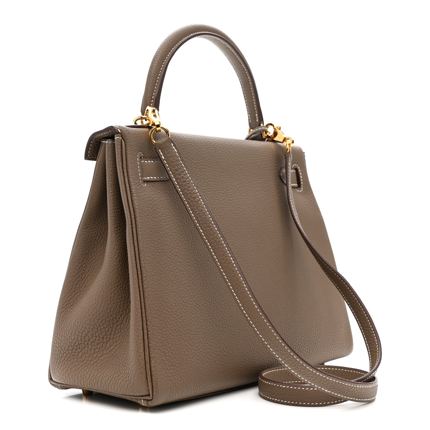 Hermes Togo Kelly Retourne 28 Etoupe 3 of 16