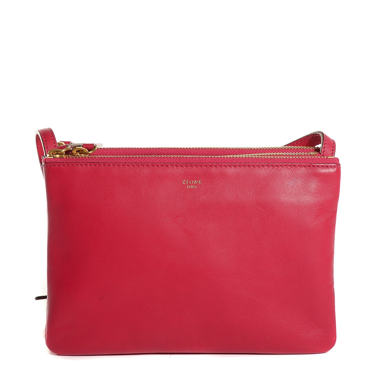 Lambskin Small Trio Crossbody Bag Fuchsia