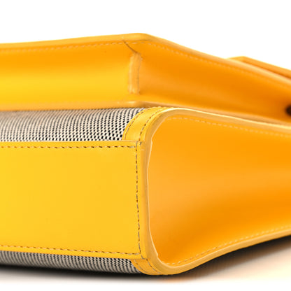 Burberry Canvas Smooth Calfskin Two Tone Mini Pocket Bag Deep Saffron 9 of 12