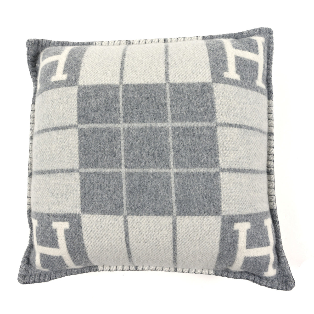 Wool Cashmere Avalon III Pillow PM Ecru Gris Clair