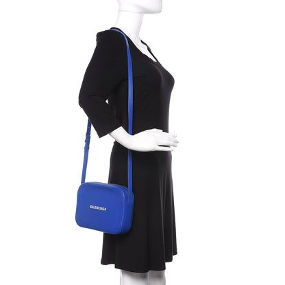 Balenciaga Smooth Calfskin Logo S Everyday Camera Bag Bleu Prim White 2 of 8