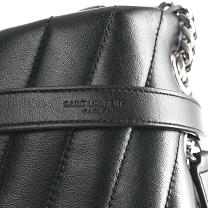 Saint Laurent Calfskin Y Quilted Monogram Large Loulou Chain Satchel Black 9 of 13