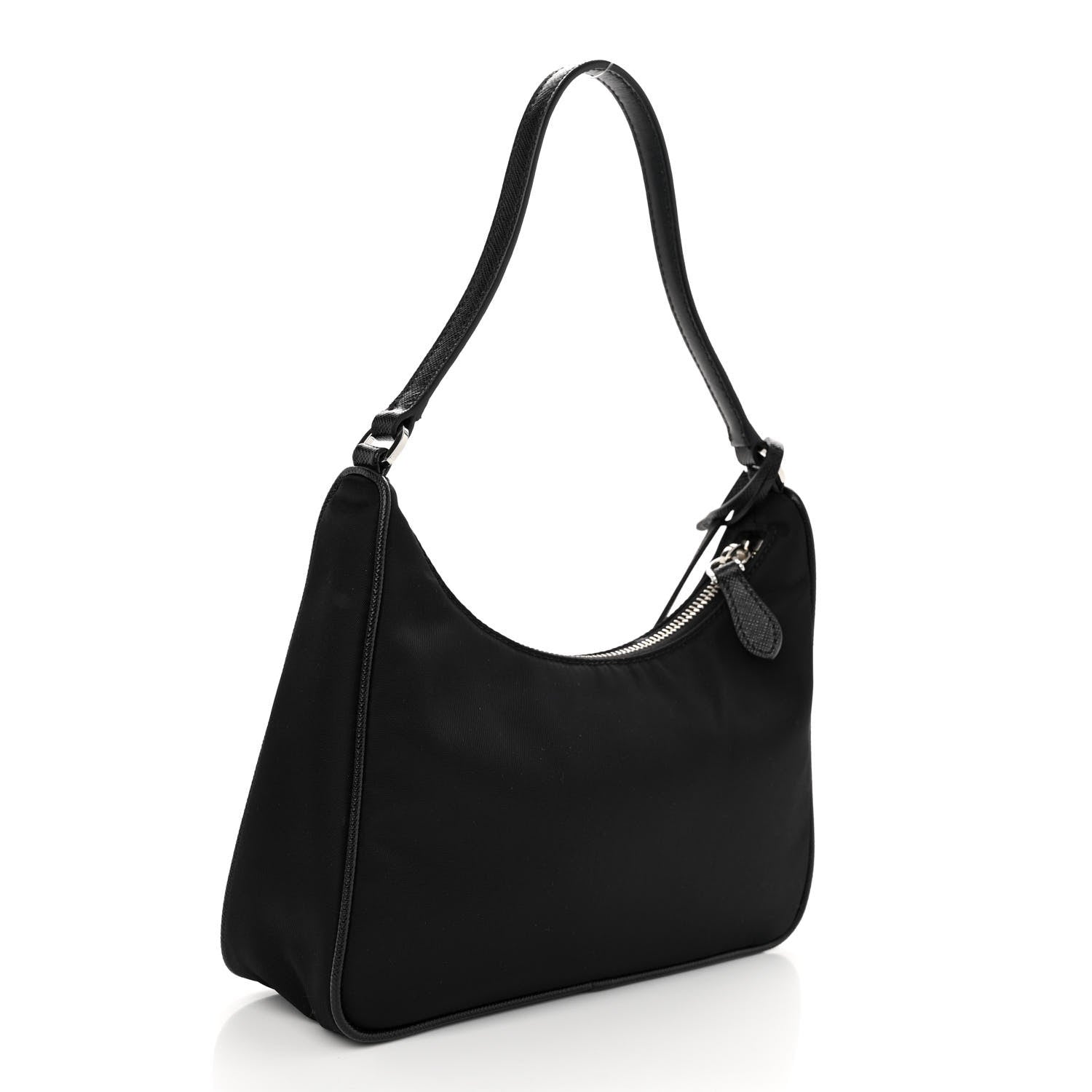 Prada Tessuto Nylon Saffiano Mini Re-Edition 2005 Bag Black 3 of 9