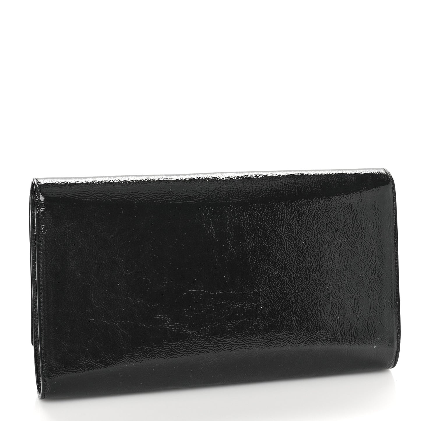 Textured Patent Monogram Large Belle De Jour Clutch Black