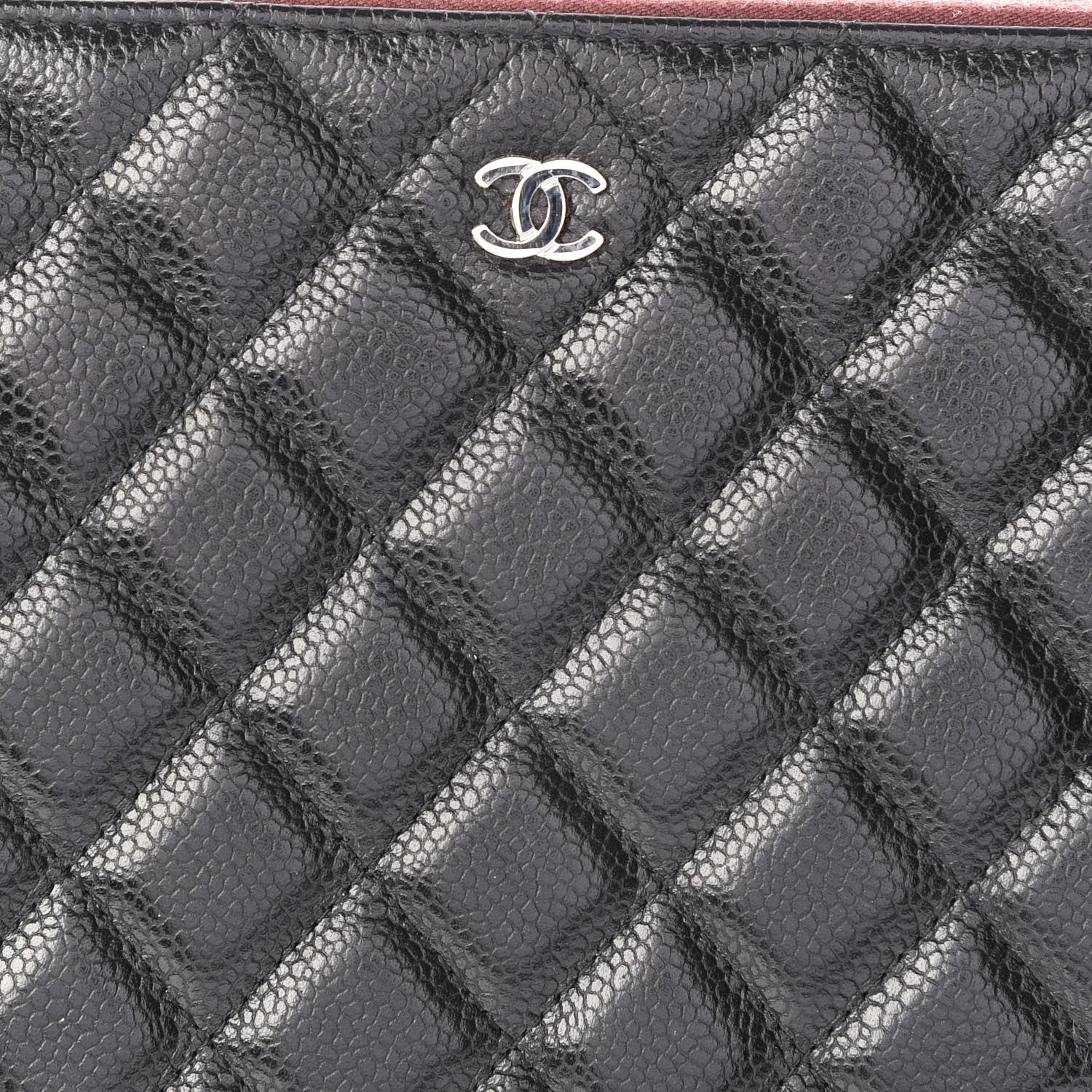 Chanel Caviar Quilted Large Cosmetic Case Black 9 of 10