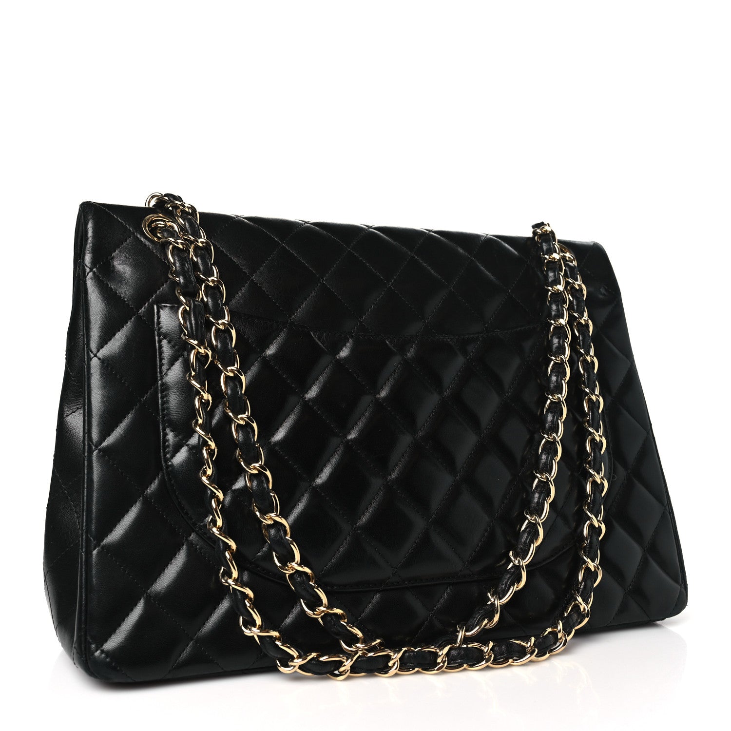 Chanel Lambskin Quilted Maxi Double Flap Black 3 of 10