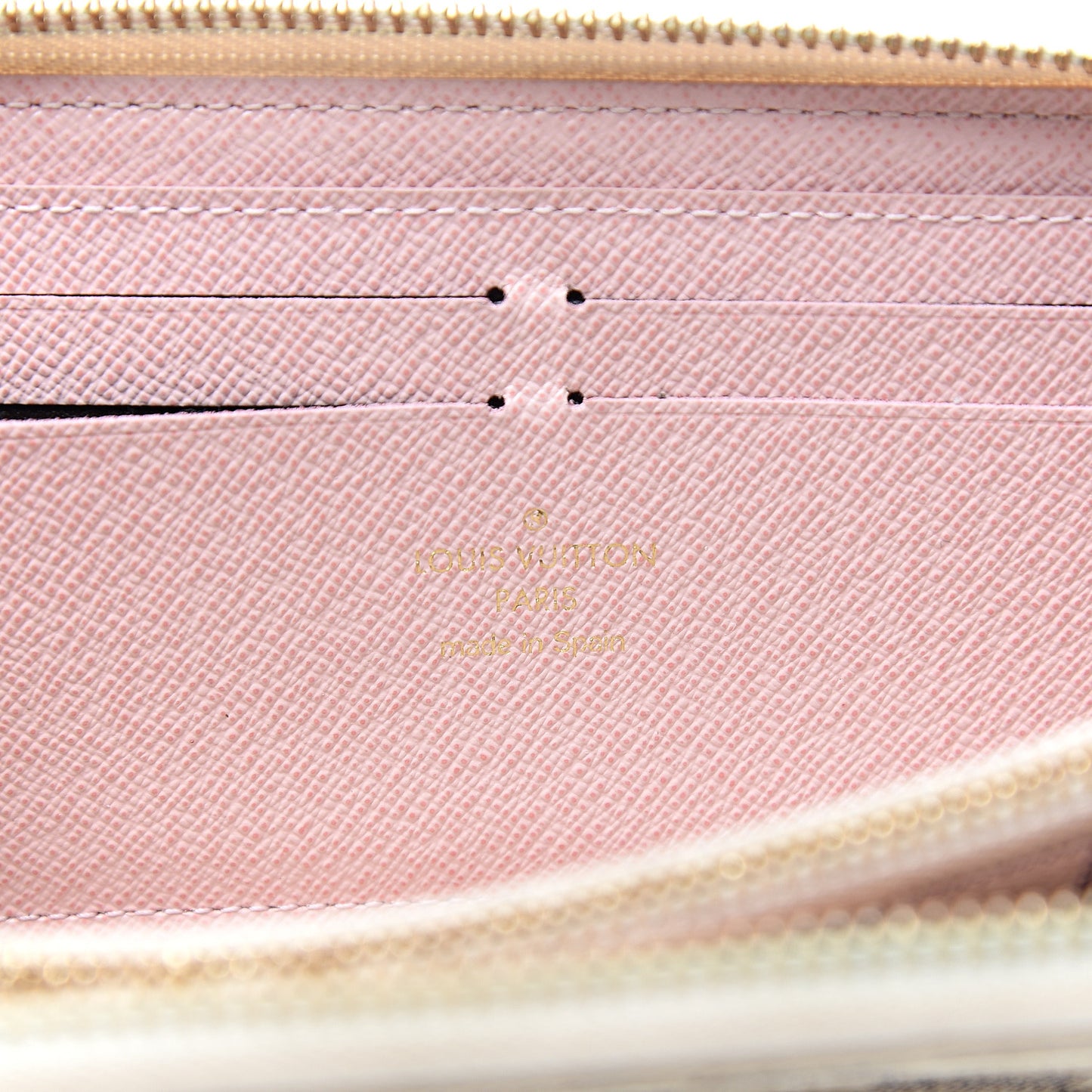 Damier Azur Clemence Wallet Rose Ballerine