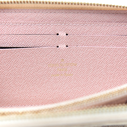 Louis Vuitton Damier Azur Clemence Wallet Rose Ballerine 5 of 8