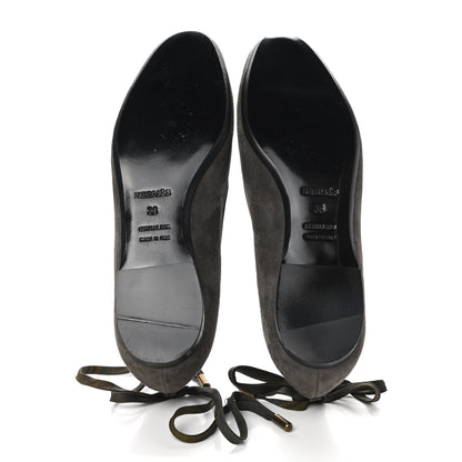 Hermes Suede Flats 36 Grey 5 of 7