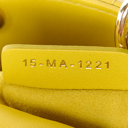 Christian Dior CHRISTIAN DIOR Lambskin Cannage Micro Lady Dior Yellow 7 of 11